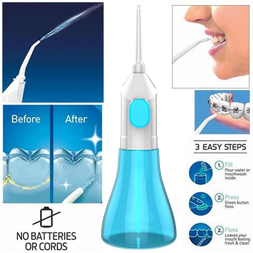 Portable Water Flosser for Braces and Teeth Cleaning (6 Heads)