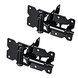 skysen Stainless Steel Vinyl Wood Fence Self Closing Gate Hinges Black(2063 Pair)