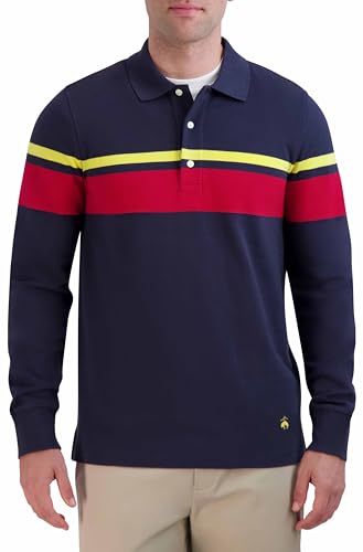 Brooks Brothers Men's Long Sleeve Chest Stripe Polo Shirt