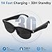 GUATTIR Ai Translator Smart Glasses with 144 Language Translation for Travel, Bluetooth Glasses with Built-in Speaker for Men and Women, Waterproof Sunglasses Music Playback & Hands-Free Calls, Black