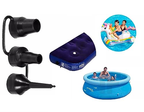 Bomba De Ar Elétrica Encher Colchão Boia Piscina Bomba Pneumática Inflador Com 3 Bicos Bivolt