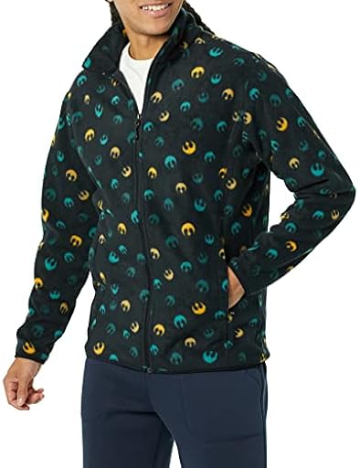 Amazon Essentials Disney | Marvel | Star Wars Chaqueta de Forro Polar con Cremallera Completa y Cuello Perkins Hombre, Star Wars Rebelde, M | Ya disponible en tu tienda friki favorita! En mundofriki.es!
