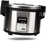 Reishunger Gastronomie Reiskocher - für bis zu 32 Portionen - 5,8 L - Edelstahlgehäuse mit doppelter Antihaftbeschichtung - Warmhaltefunktion & Timer - 3 Programme, Einfache Bedienung