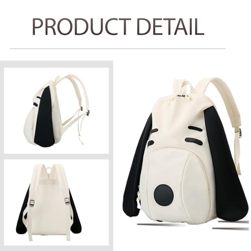 Aesthetic Cartoon Backpack for Women,Cute Funny Dog Backpack For Anyone Color White2