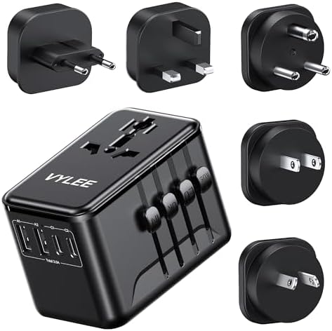 VYLEE Universal Travel Adapter, Type D/G/C/I/A International Adap...