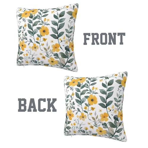 Taie oreiller carré jaune 70x70 cm, solution pour raviver un canapé - 4