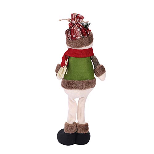 Christmas Sitting Doll Figurine Ornaments Stretchable Leg Snowman Sitter Decorations Xmas Tree Hanging Decor Gift Plush Santa Claus Pendant Home Indoor Table Decor For Door Window Fireplace Party #TOP3