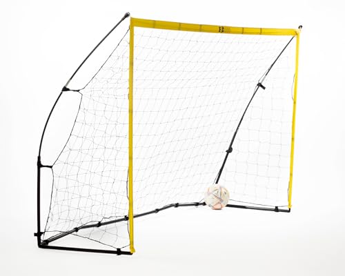 ELDONYA 8'x5' Portable Soccer Goals - Pop Up Design for Backyard, Indoor, and Outdoor Play - Youth Training Set with Carrying Case