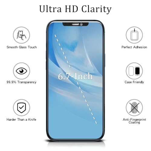 Image of MAYtobe [2+2 Pack Designed for iPhone 12 Pro Max Privacy Screen Protector, Privacy Tempered Film with Camera Lens Protector for iPhone 12 Pro Max, No Bubbles, Anti Scratch, Easy to Install