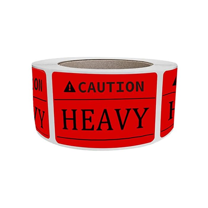 Buy Caution Heavy Sticker 2 X 3 Inch Fluorescent Red Heavy Special 