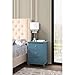Glory Furniture Daniel 3 Drawer Nightstand in Teal