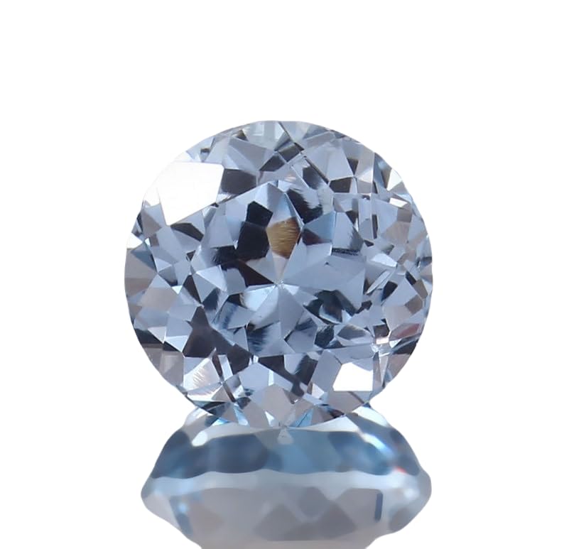 Aigue-marine brésilienne précieuse taillée en rond facetté 11mm