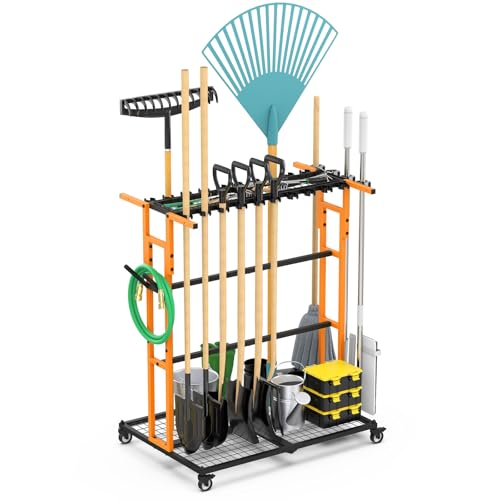 CCCEI Garage Organization with Wheels, Outdoor Gargen Yard Shed Tools