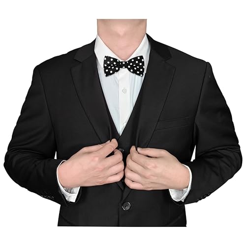 SYAYA Men's Bow Tie, Polka Dot Pre-Tied Bowtie for Boy Clip-On Formal Tuxedo or Weddings & Easter Day Dinner Parties M-B-T14