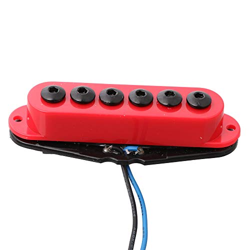 Lylyws Set Of 3Pcs Electric Guitar Pickup Sss Single Coil For Neck Middle Bridge Position (Red) #TOP4