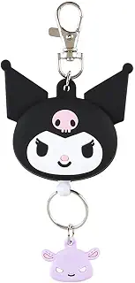 サンリオ(SANRIO) フェイス形リールキーホルダー クロミ キーマスコット クロミちゃん kuromi 13.5×6.1×1.8cm キャラクター 168858