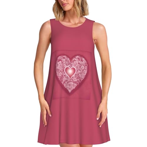 Vestido de verano con estampado de corazón romántico que resalta tu feminidad natural