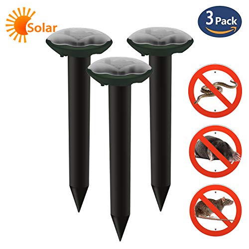 Preisvergleich Produktbild Sumeber Solar Maulwurfabwehr 3 Stück Ultrasonic Maulwurfabwehr, Solar Tiervertreiber Maulwurffalle Hundeschreck, Maulwurfschreck, Maulwurfbekämpfung, Wühlmausschreck,Maulwurf, onic Repeller (RC-517)