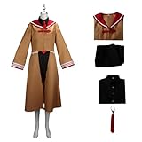 Fiwawe The Ancient Magus' Bride Costume Cosplay Chise Hatori Elias Costume Woemn Full Suit Halloween Outfits (XS,brown)