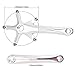 Estink Crankset, 1Pair 170MM Aluminium Alloy Mountain Road Alloy Left and Right Crank Arms Repair Parts Crank Arm Set Arm Accessory for Single and Two Piece Road Chainring (Silver)