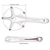 Bike Cranksets, Crank Arms 1 Pair 170MM 130 BCD Bike Alloy Left and Right Crank for Single and Two Piece Road Chainring