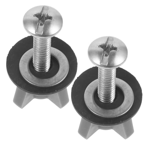 LOORGVEL 2個 便座ネジ交換 トイレ用メタルボルトカバー 対 屋内用便座固定部品 耐久性と安定性 素材採用 簡単取付けで修理対応可能