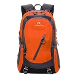 Fewear Backpack Pack with BPA Free - Keeps Liquid Cool up to 4 Hours – Ultra Lightweight Packable Backpack Water Resistant Hiking Daypack, Handy Foldable Camping Outdoor Backpack (Orange)