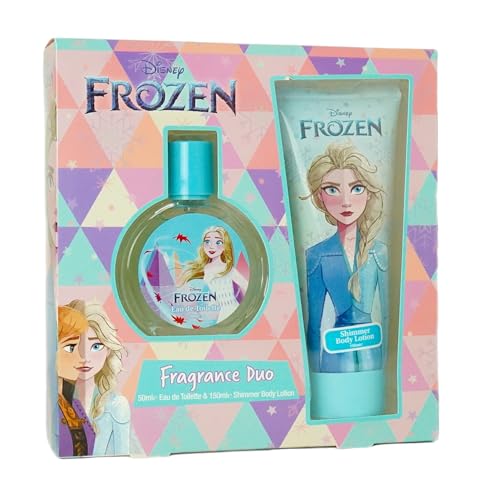 Frozen Elsa Fragrance Duo - Set de regalo, 50 ml Eau de Toilette y loción corporal brillante de 150 ml