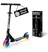 Trottinette Freestyle SUOTU – 360°, Roues PU 110mm 85A, Alu, Charge 100kg, Pour Enfant/ado/adulte – Noir/Or