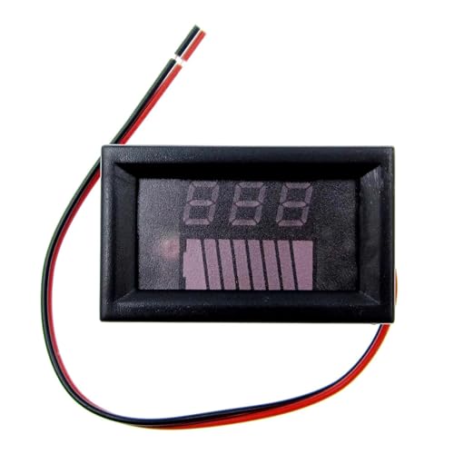 Indicateur de capacité de batterie plomb 12V testeur de charge voltmètre LED rouge - 4