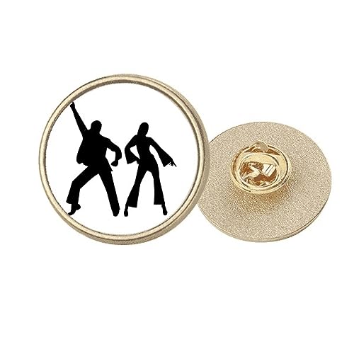 Broche de danseuse dorée ronde en métal pour offrir à une sportive taille M