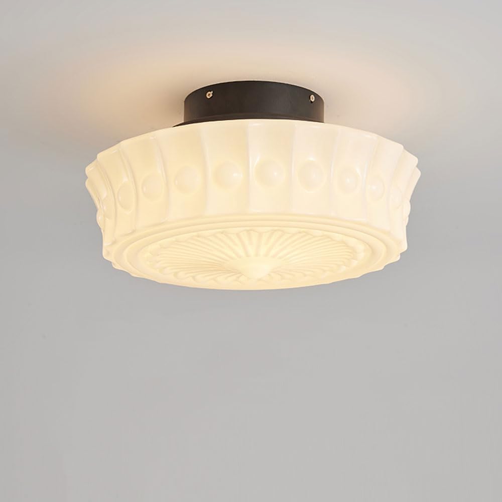 Plafonniers de couloir et porche avec abat-jour en verre style rustique chic