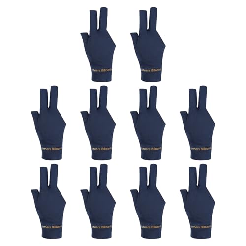 Gant de billard à 3 doigts bleu PATIKIL accessoire queue de carambole