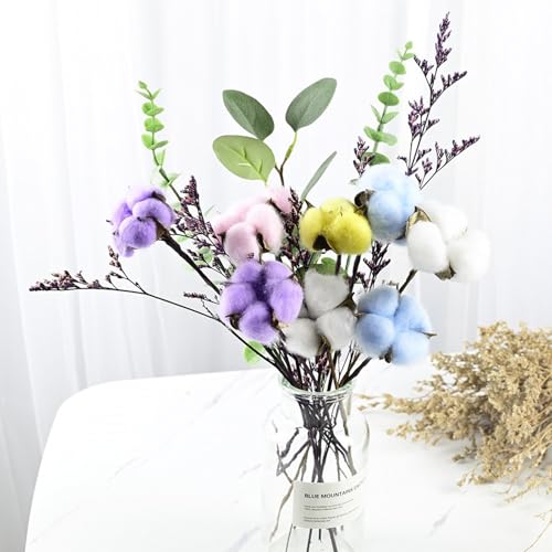 ordinarYone 10 Piezas Tallos de Flor de Algodón Secos Naturales miniatura 5