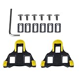 Bicycle, 2 x Bicycle Bike Self-locking Pedal Cleats Set Yellow For Shimano SM-SH11 SPD-SL