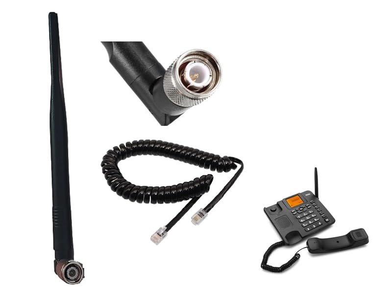 FWP F1K BeetelBlack Sim based Fixed Line Wireless Phone Antenna & Phone Spring Wire Cord, Antenna Black Color (Anteenna& Spring Cord Only)-image-15
