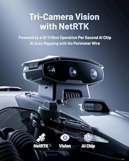 MAMMOTION LUBA mini 2 AWD 1000 Robot Lawn Mower, AI Vision Tri-Camera & NetRTK Positioning, Auto-Mapping, DropMow, Slopes 80%, Cutting Height 20-65mm, Multizone Management up to 30 Zones