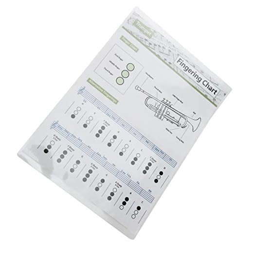 Tabla de Acordes de Trompeta, Transparente, Resistente Al Desgaste, Trompetas Portátiles, Guía de Notas, Escala, Póster, Práctica de Digitación(Tabla de acordes de trompeta (tamaño pequeño))