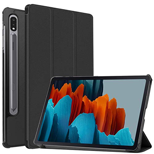 Pysea Sumsung Galaxy Tab S7 11" ケース 2020モデルGalaxy Tab S7三つ折りカバー スマート保護ケース PUレザー製 薄型 軽量 サムソンTab S7 11インチタブレットPCケース マグネット搭載 スタンド機能 全面保護カバー
