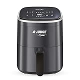 Judge by Prestige InstaAir Digital Air Fryer| 80% less Oil Consumption| 4.0L Capacity| 1250 Watts| Air Fry, Grill, Roast, Bake | Digital Display with 8 Preset Menu| Easy to Clean Frying Basket |Black