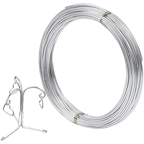 Ucatcher 20m 2mm Aluminum Wire Soft Metal Craft Wire for Sculpting Armature Garden DIY Crafts Making Cover