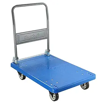 Bigapple WH - 1 150 Heavy Weight King Single Platform Trolley, 150 kg Capacity (Blue)