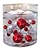 120 Red & White Pearls with Matching Gems - No Hole Jumbo/Assorted Sizes Vase Decorations & Table Scatters - to Float The Pearls Order The Floating Pack Option