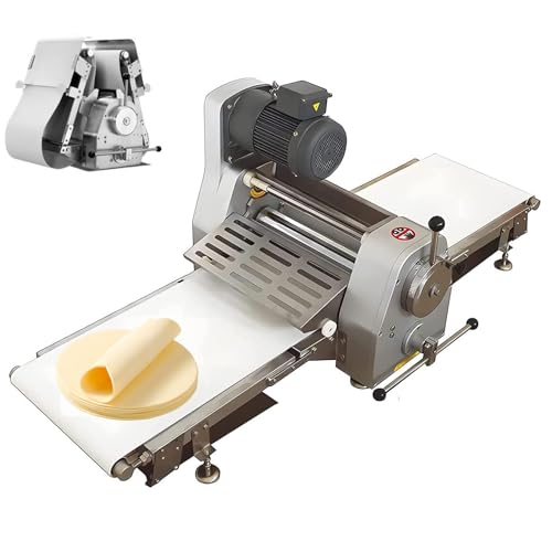 HayWHNKN Dough Sheeter 16'' Reversible Dough Sheeter Countertop Dough Sheeter Automatic Pizza Roller Dough Roller Baking & Dough Equipment Pizza Dough Sheeter Pasta Machine 110V