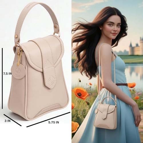 Image of SACCI MUCCI Women's Small Handbag /Cross-Body Phone Bag - Stylish PU Leather Mobile Purse with Adjustable Strap
