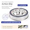 Slow Feeder Dog Bowls, 304 Stainless Steel Metal Slow Feeder Dog Bowl, Suction Cup Anti Flip,2X Non-Slip,2-4 Cups, for Small & Medium Breed(Weighs 0.45 pounds)
