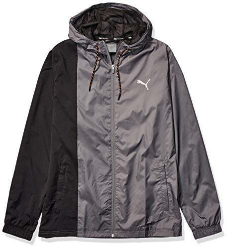 PUMA Men's Collective Woven Jacket, Castlerock Black, X-Large