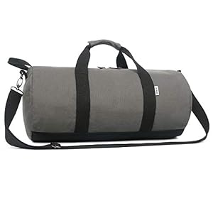 Oflamn Oflamn Kleine Reisetasche für Männer und Damen - Sporttasche Segeltuch Trainingstasche - Travel Duffel Bag & Sports Gym Bag (2.0 grau)
