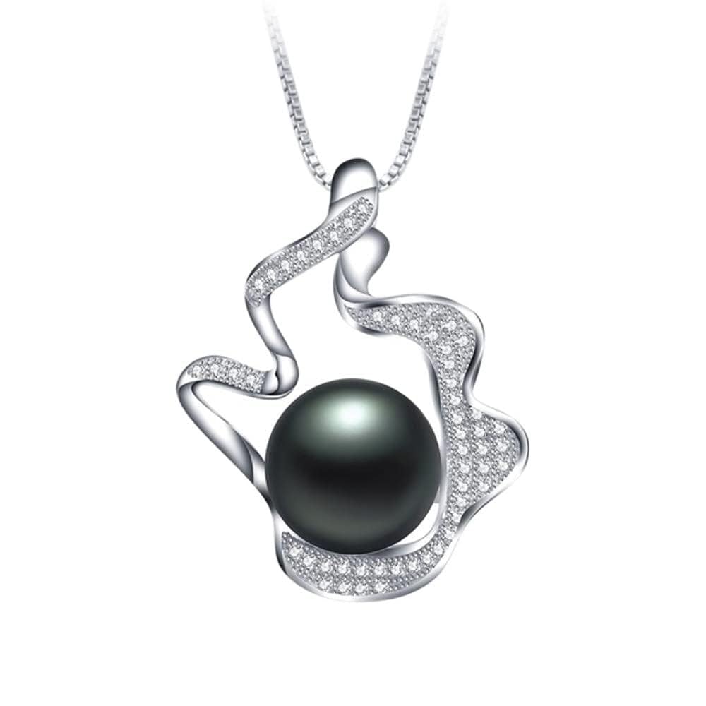 Grandi collane di Perle d'Acqua Dolce Naturali Pendenti per Donna Gioielli in zircone Irregolare Leggero