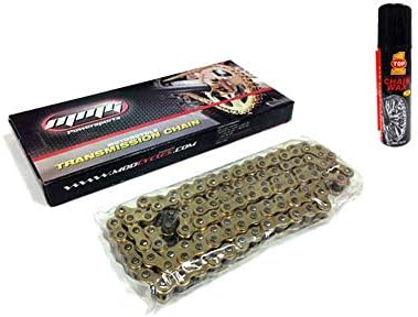 Mmg 428H - 120 Links Standard Roller Transmission Chain Motorcycle Scooter Atv 125Cc/150Cc Includes Top1 Synthetic Chain Wax
